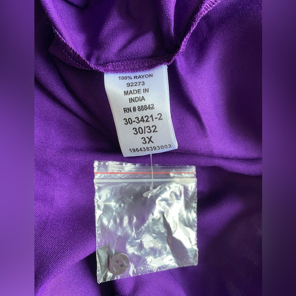 Women’s Within NWT Purple Tunic - plus size 3X - Picture 8 of 9